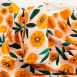 Summer Oranges Muslin Swaddle Wrap Bamboo