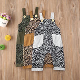 Leopard Print Toddler Overalls